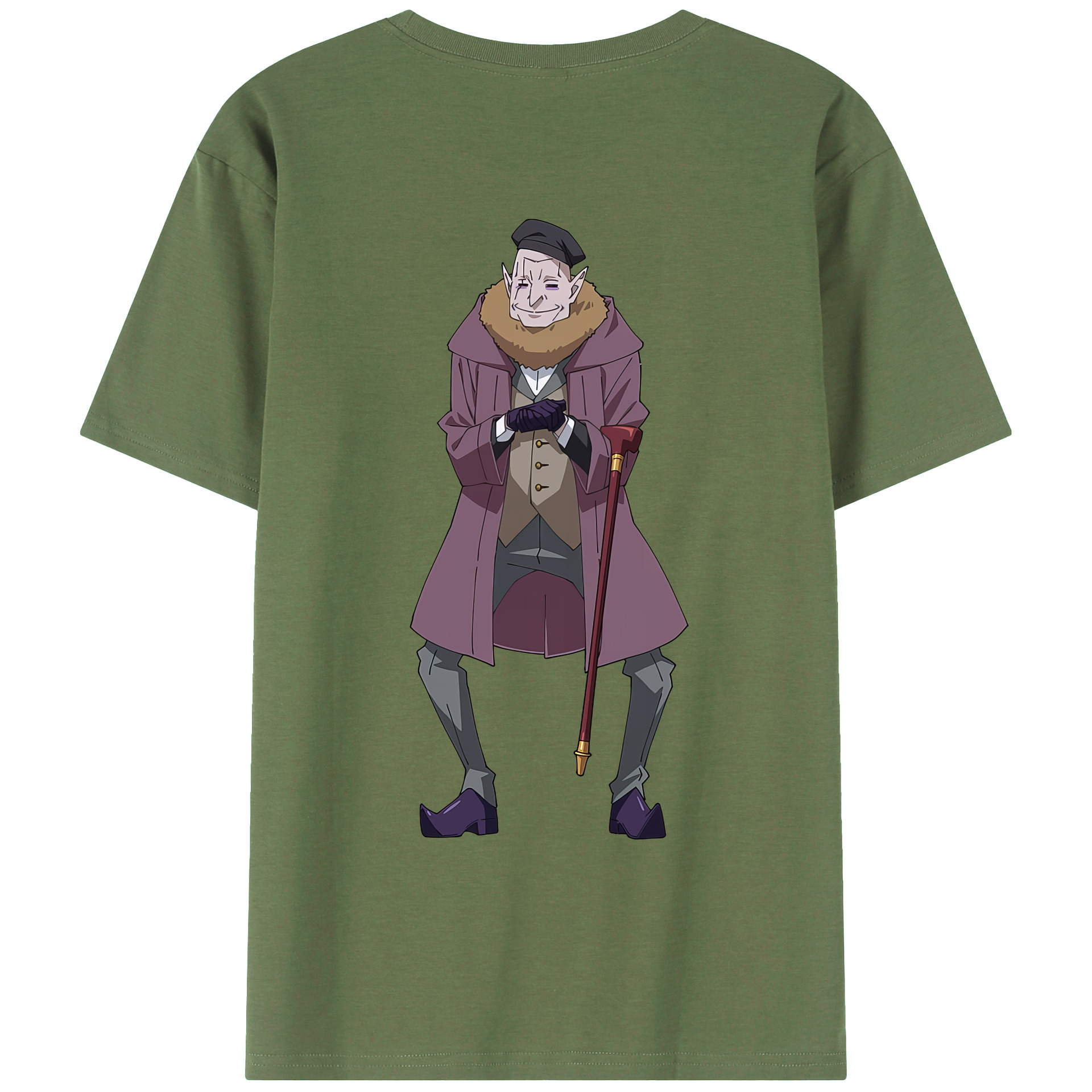 （画像用） 転スラ Regarding Reincarnated to Slime 綿100％ メンズ半袖Tシャツ（バックプリント） 通気性